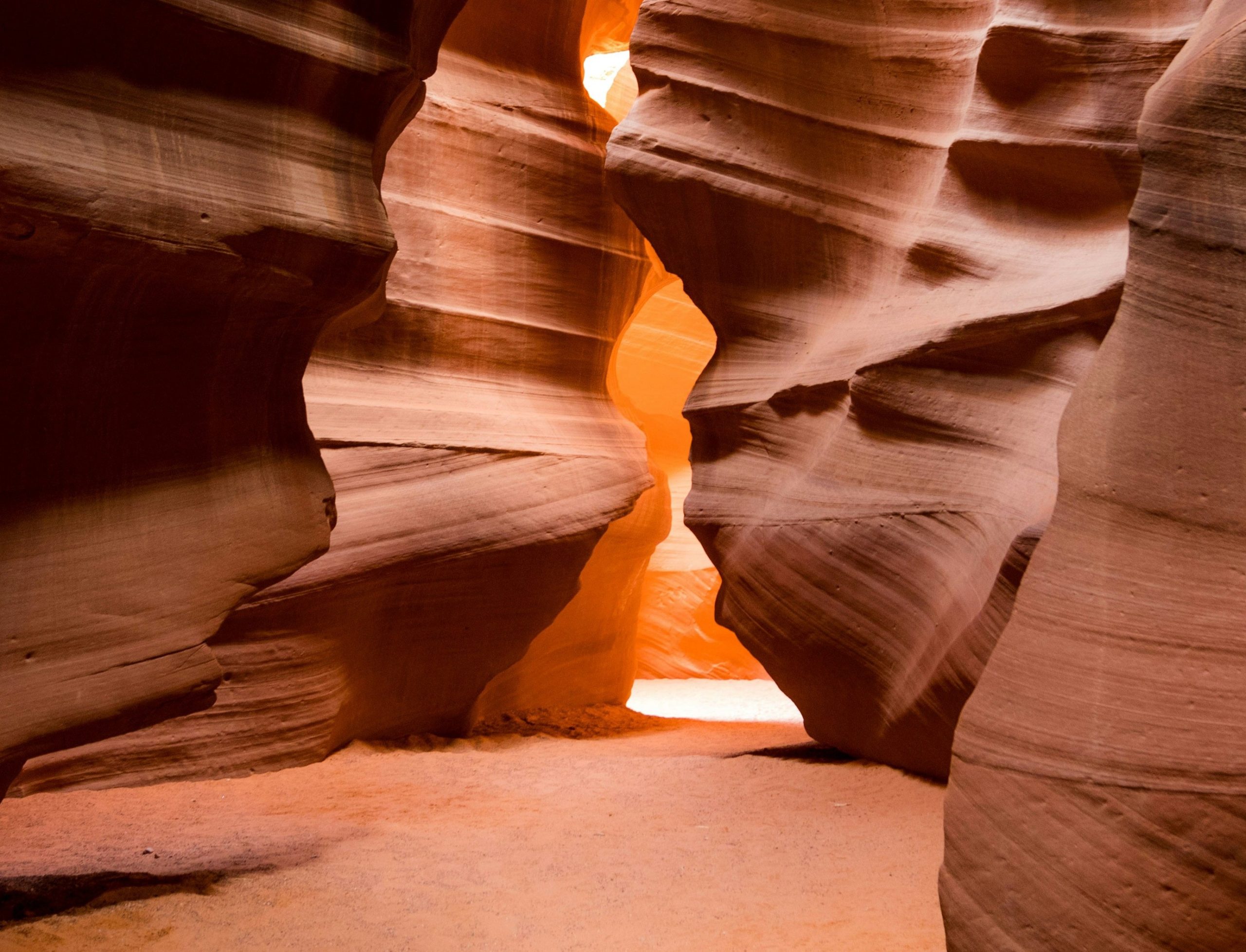 Scenic view of the bottom of a canyon
